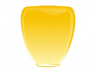 Небесный фонарик "Конус средний" (120х36) желтый