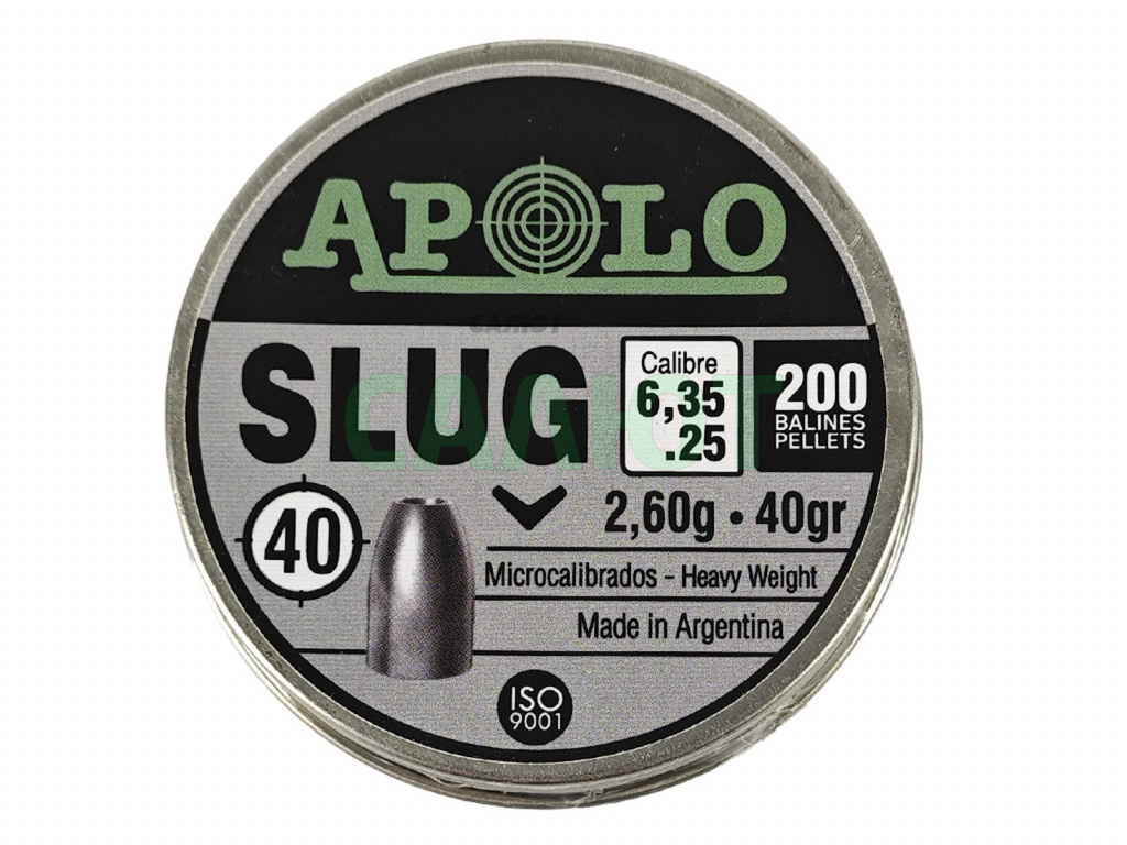 Пули Apolo Slug 6.35мм 2.60гр. (200шт.)