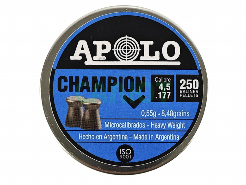 Пули Apolo Champion 4.5мм 0.55гр. (250шт.)
