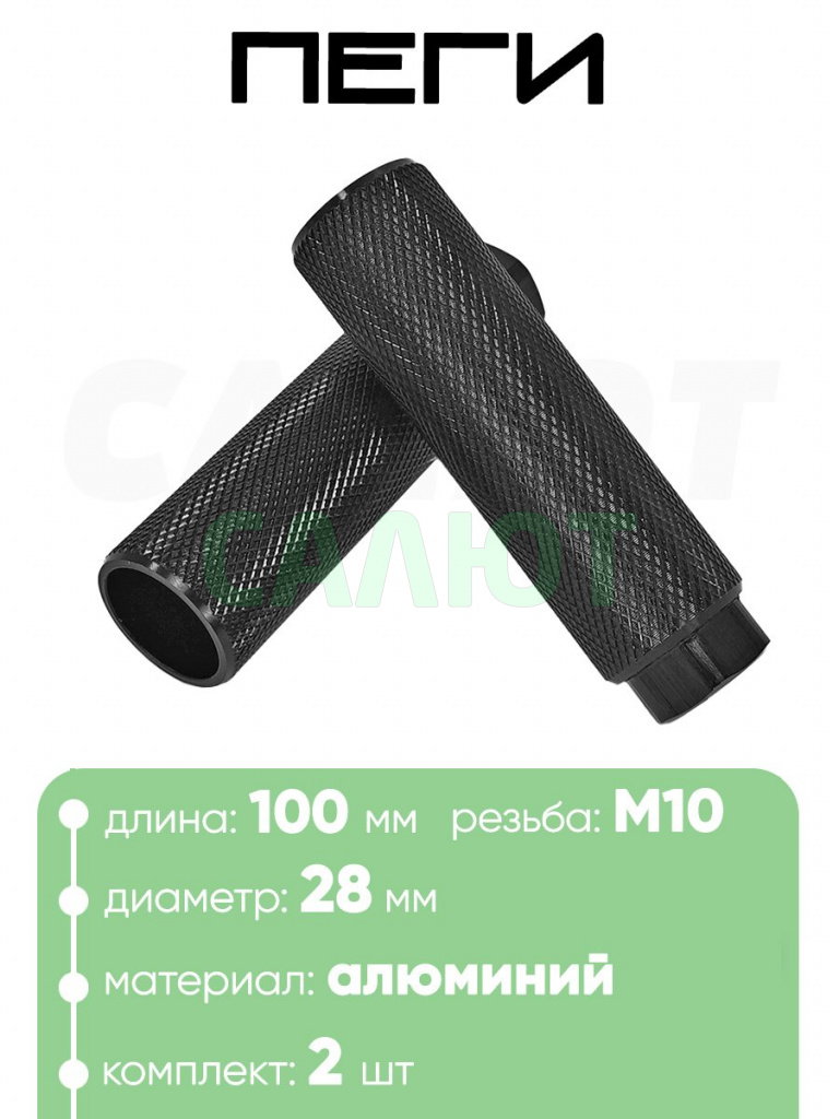 Пеги 100мм d-28мм, S28-00, резьба М10