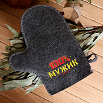 Рукавица для бани «100% мужик!»,(3812801)