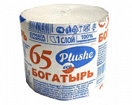 Туалетная бумага Богатырь 1-х слойная, 57м.