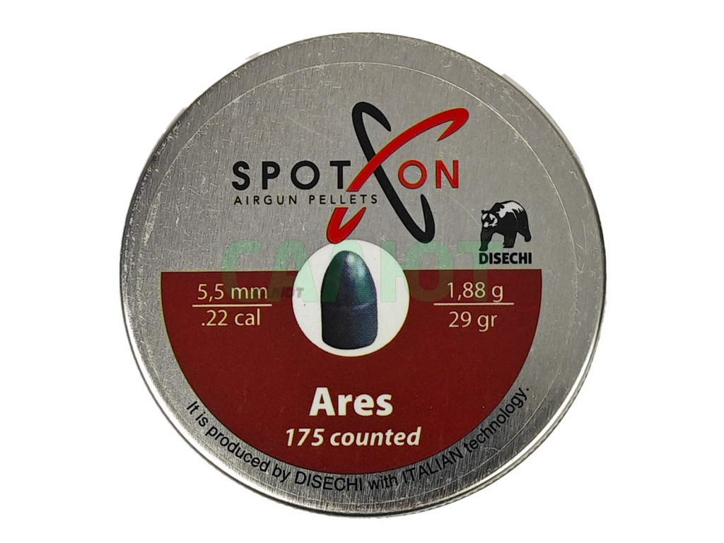 Пули Spoton Ares 5.5мм, 1.88гр (175шт)