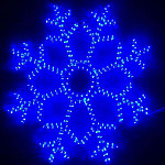 Снежинка 40см (дюралайт) синий (YH9004B)