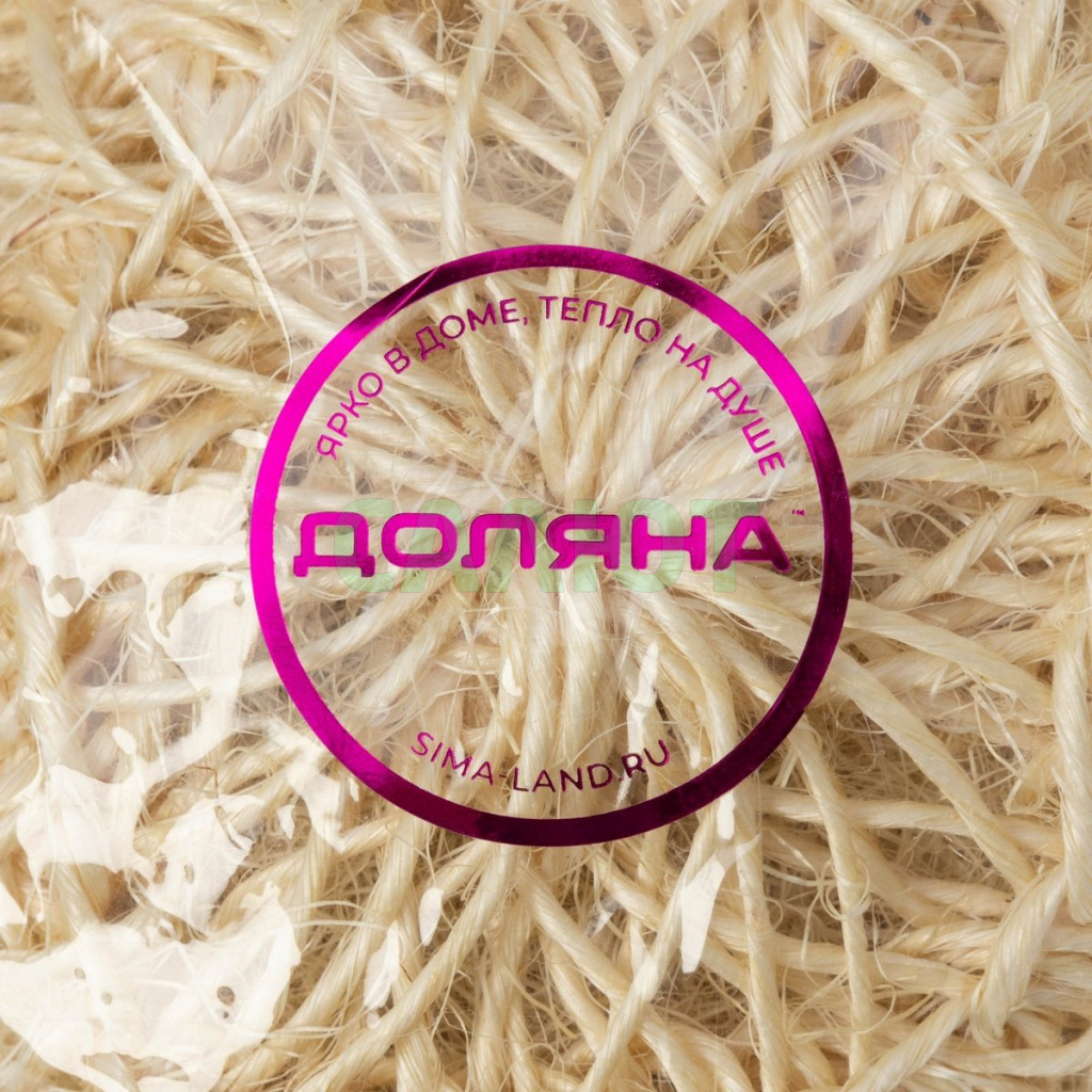 Мочалка-спонж Доляна, сизаль 12х5см (6979637)