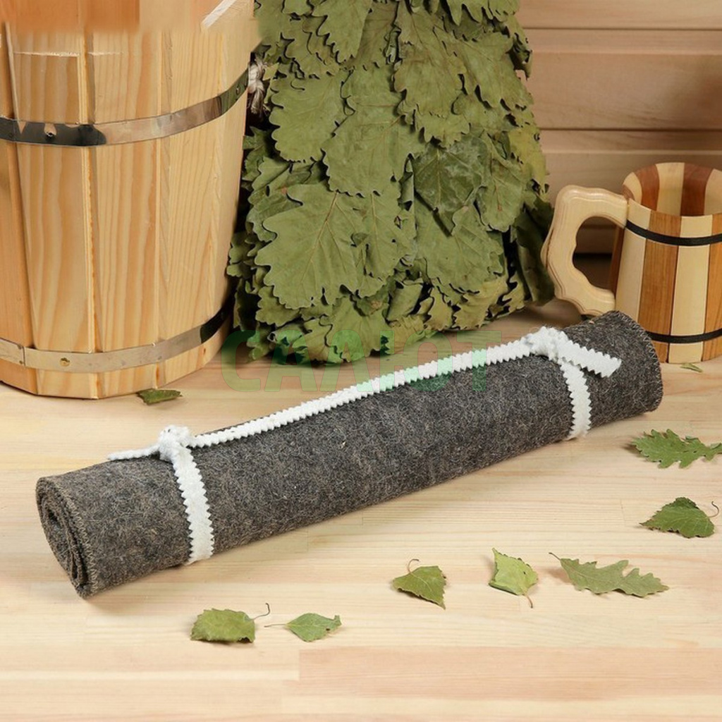 Лежак для бани "Классический", войлок, темный, 150х50см (2593223)