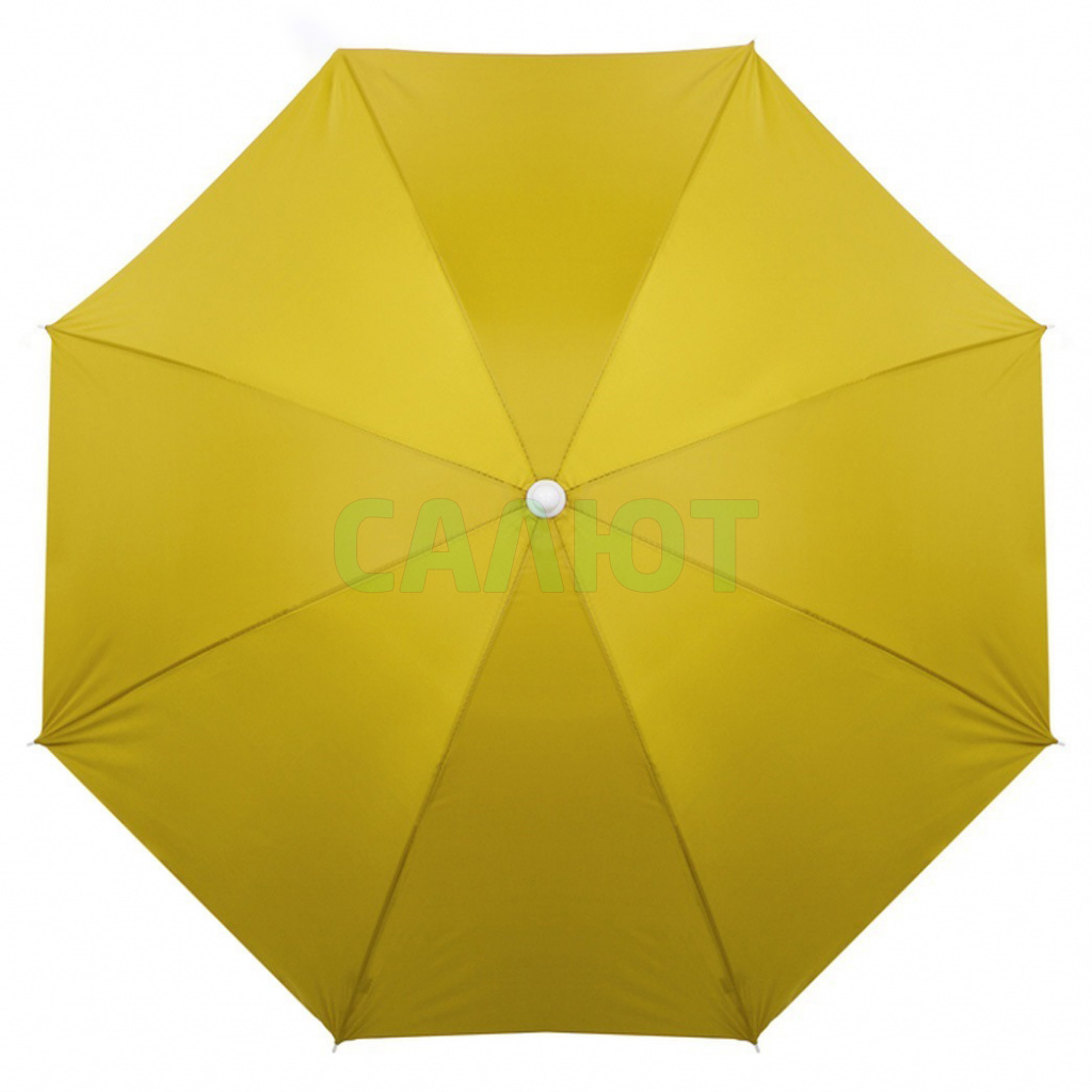 Зонт пляжный Классика с серебряным покрытием d=160cм, h=170 см  МИКС 119123