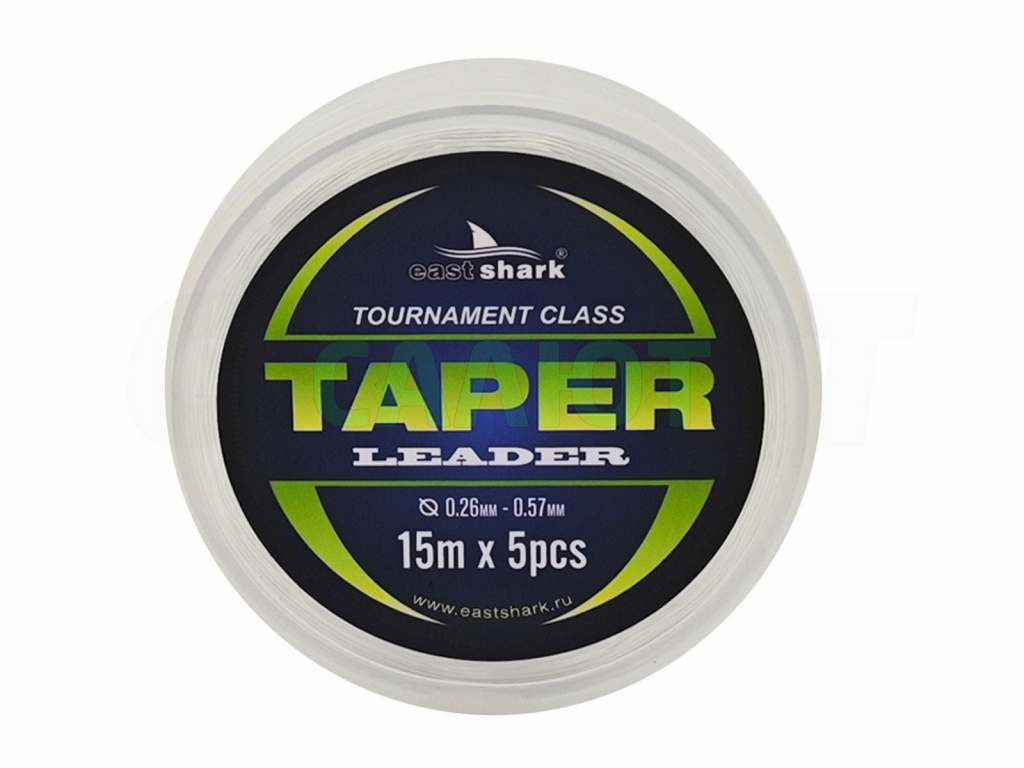 Шок-лидер East Shark Taper Leader 15мх5шт