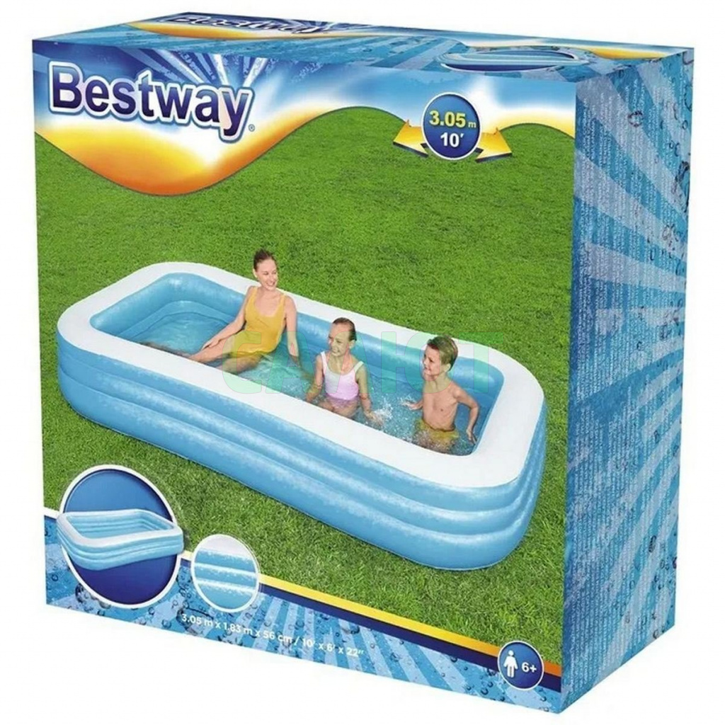 Бассейн надувной Bestway Семейный 305х183х56см 54009