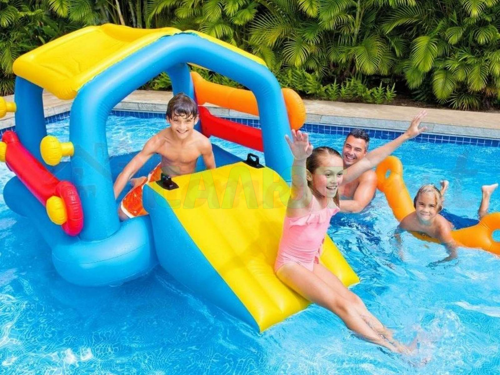Игровой центр Intex "Плотик с горкой" 58294