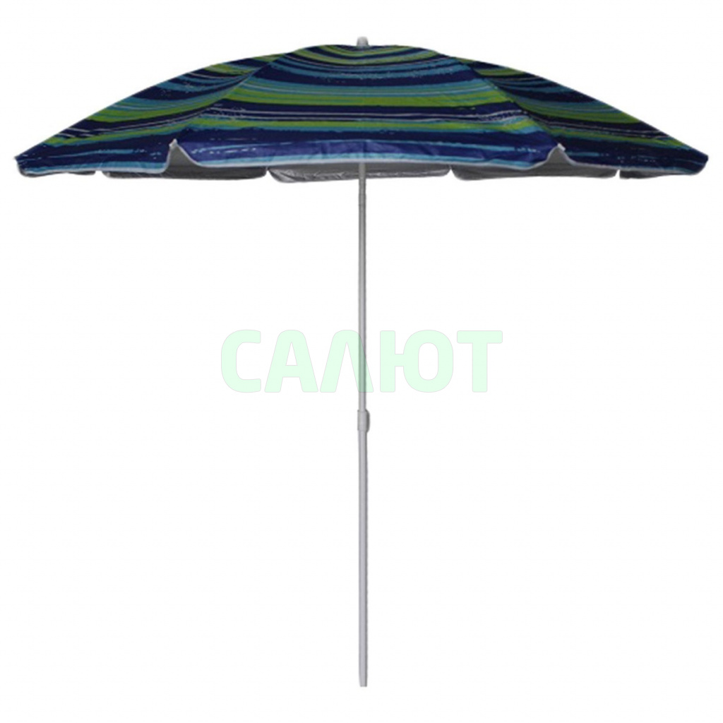Зонт пляжный "Green Glade"с серебряным покрытием, d=180cм, h=122 см, (A1254)