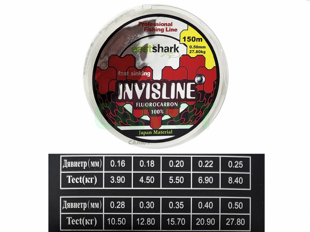 Леска East Shark Invisline fluo 150м