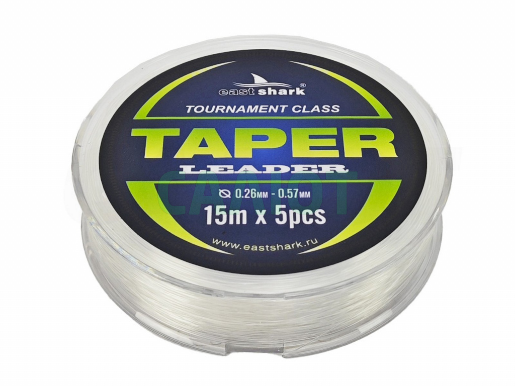 Шок-лидер East Shark Taper Leader 15мх5шт