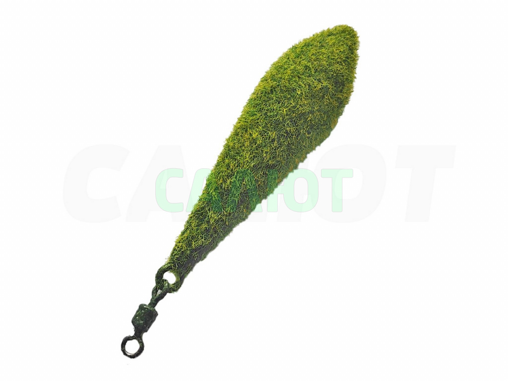 Груз Long Cast ухо + вертлюг, зеленый мох