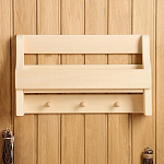 Полка - вешалка для бани и сауны «Универсальная», 50×30×12 см,