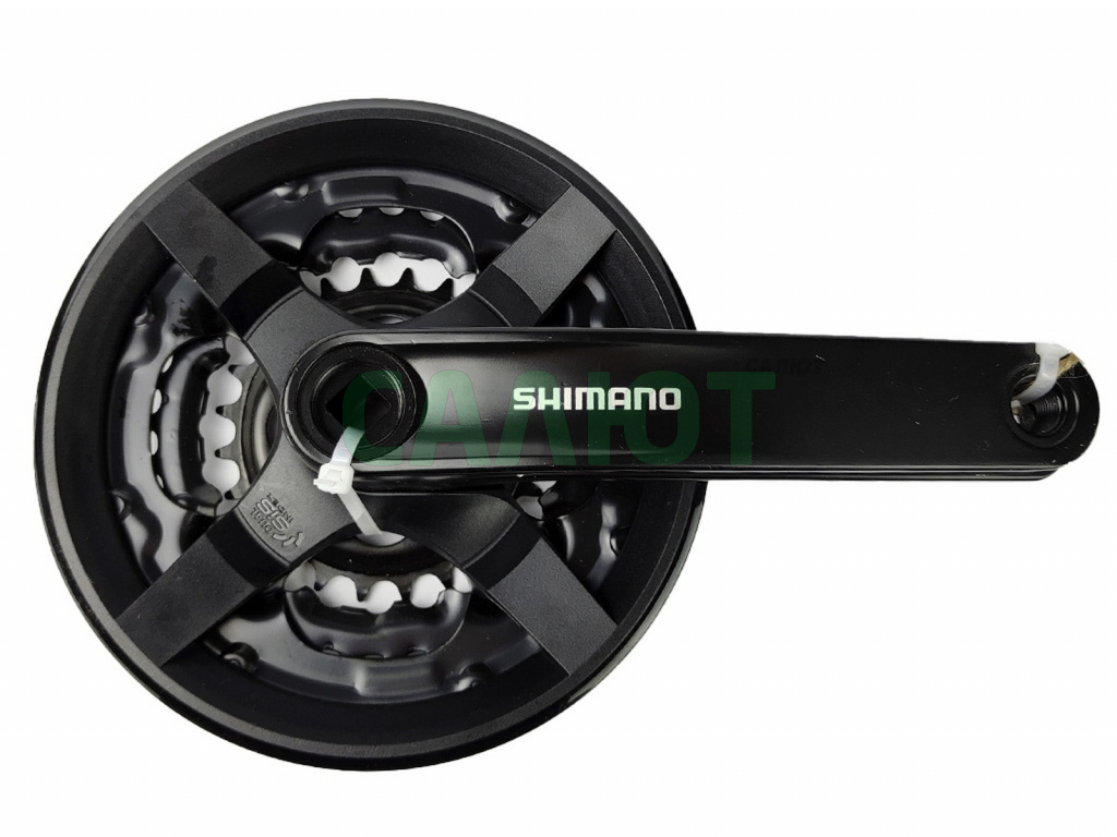 Комплект шатунов, Shimano 24/34/42 зубьев, (TY501)